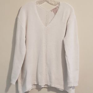 Anthro Philosophy White Sweater, Sz Lg
